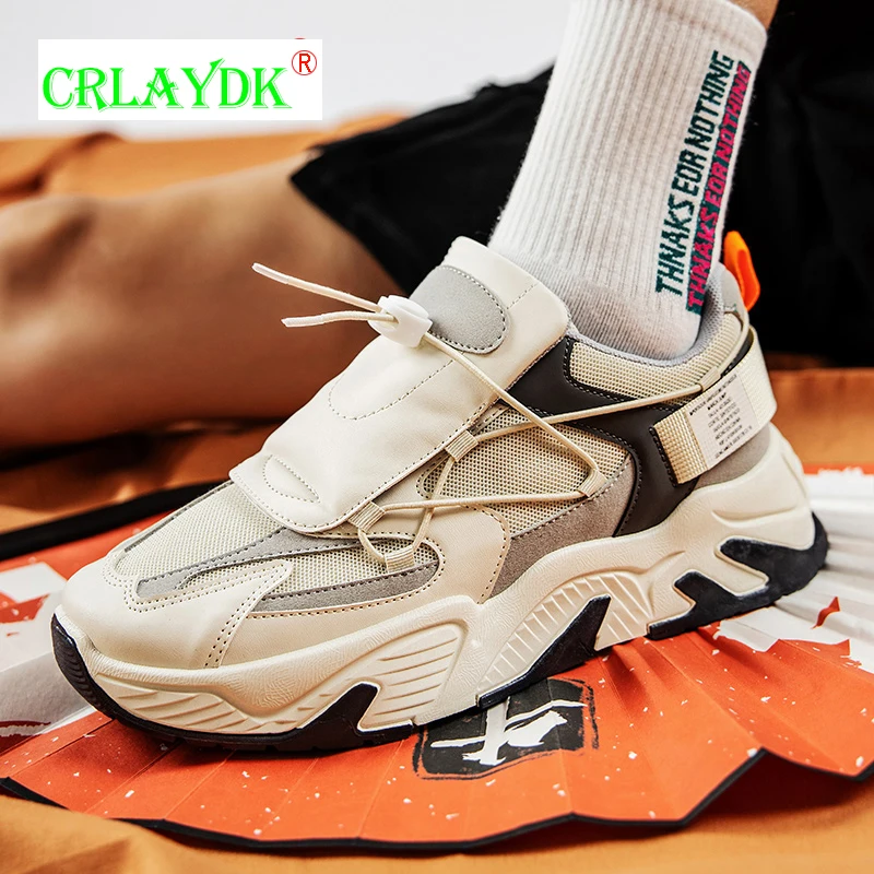 

Кроссовки CRLAYDK мужские спортивные на толстой подошве, повседневные беговые туфли для молодых мальчиков, крутая Уличная обувь на платформе