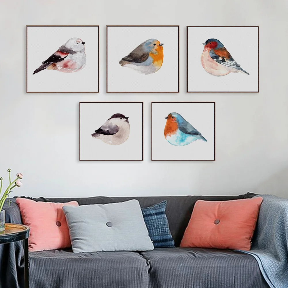 Светильник лый арт Скандинавский современный свежий животный птица Акварель