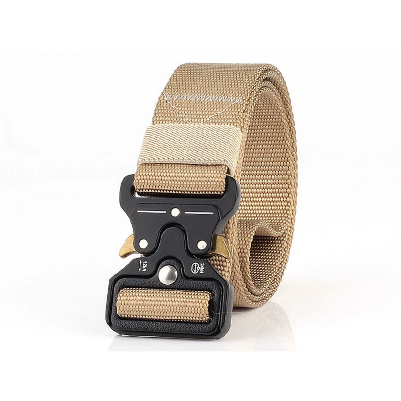 125CM Men belt Tactical Military Nylon Belts for Army Training Metal Buckle Waist Belt Outdoor Waistband |