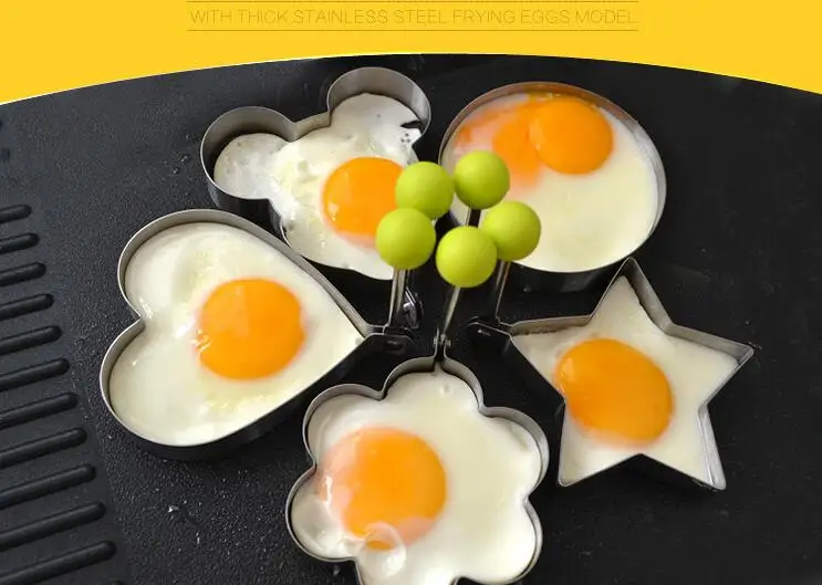 

Fried Eggs Stainless Steel Form for Frying Eggs Tools Omelette Mould Device Egg/pancake Ring Egg Shaped Kitchen Tools