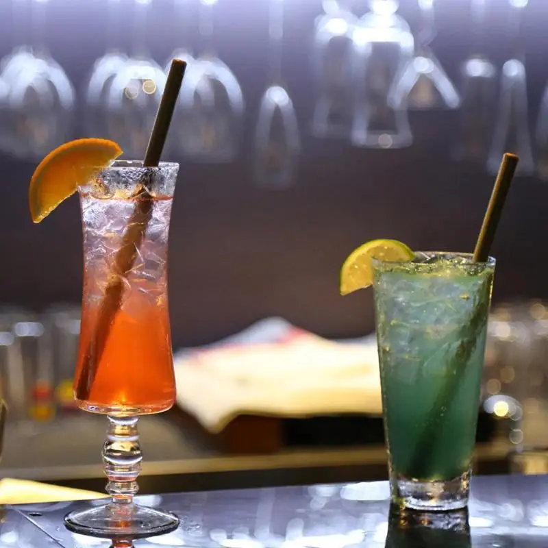 10 шт. многоразовые из натурального бамбука соломинки с чистой щеткой для