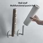 Многофункциональный держатель бумажных рулонов без перфорации, крючки для хранения, держатель бумаги для кухни и ванной