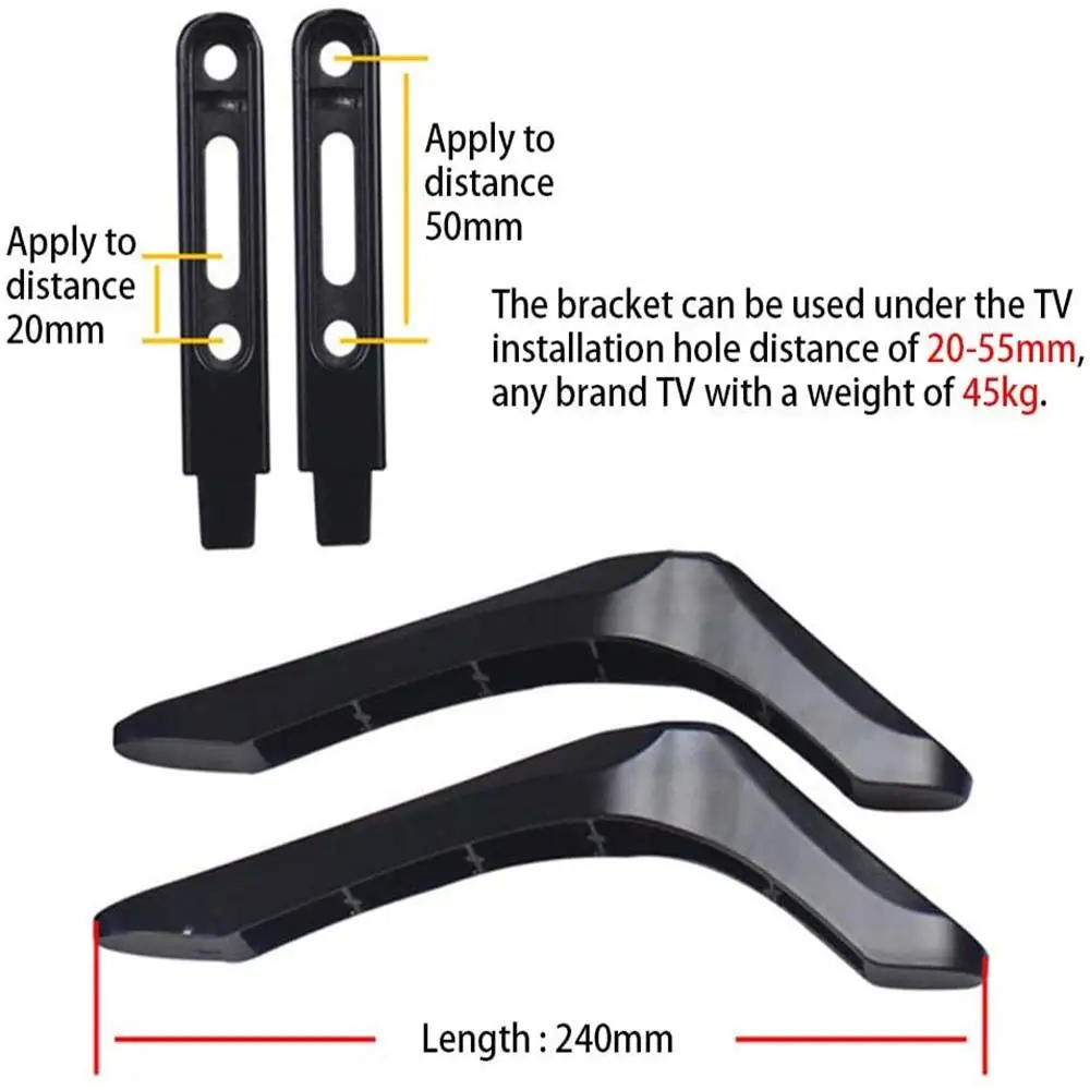 Universal Table Top TV Stand Base Legs For Most 32-65”LCD LED Plasma Flat Screen | Дом и сад