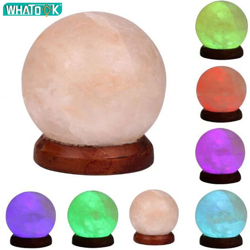 

Anion Himalayan LED Salt Lamp Natural Crystal Hand Carved Night Light Home Decor USB Lights Air Purifying Release negative ions