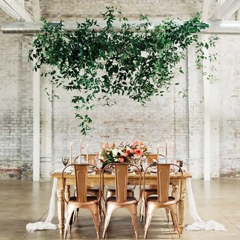 OHEART 2 м искусственный венок из ивовых гирлянд шелковая лоза зеленый свадебный фон