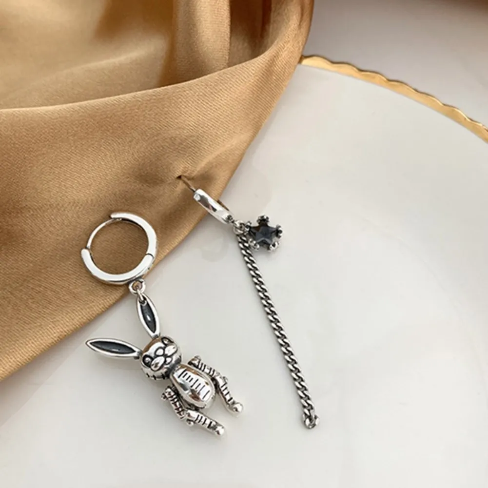 Серьги-подвески женские из серебра 925 пробы асимметричные | Украшения и