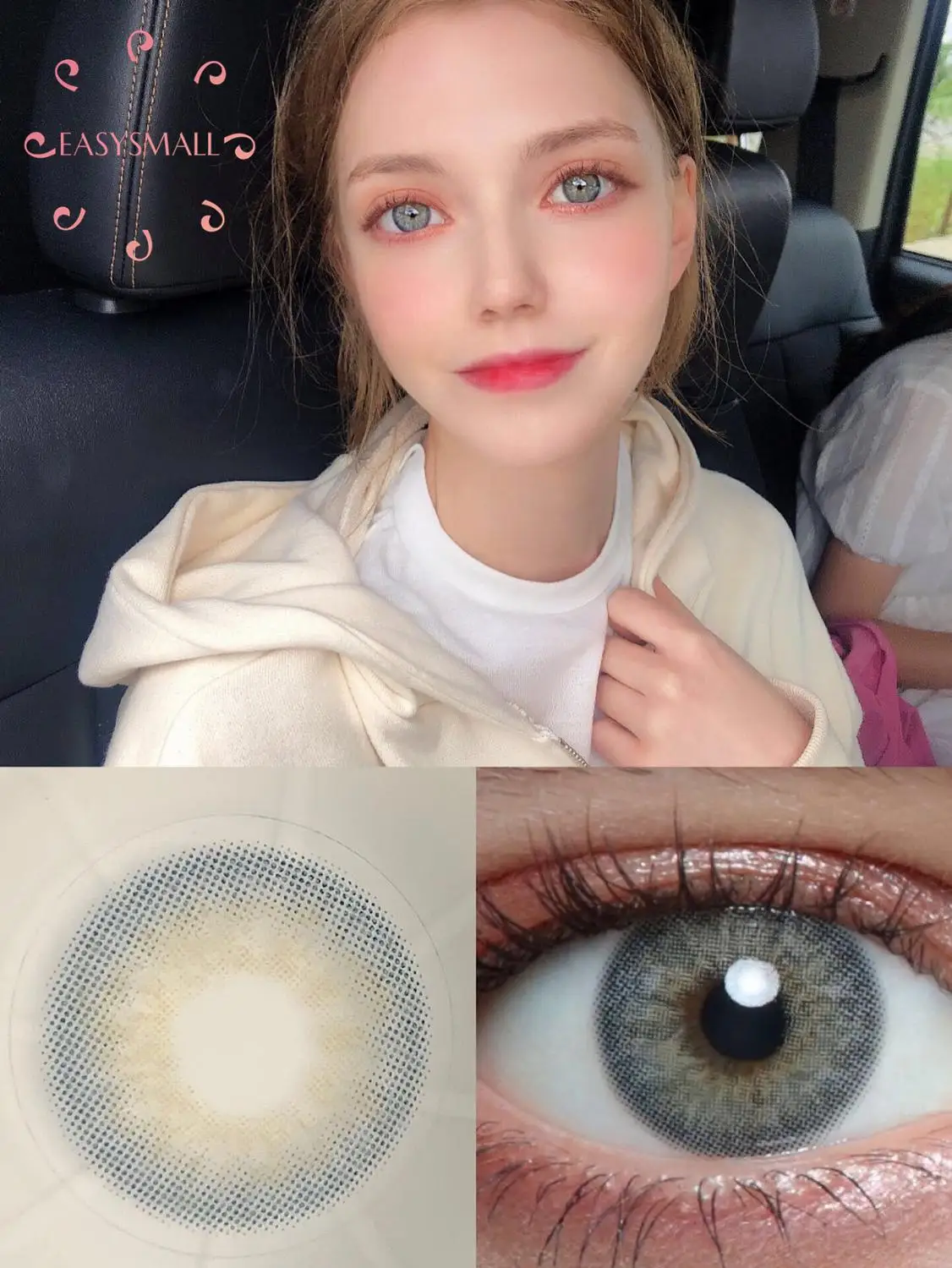 

Easysmall small pupil Eyes Contacts Colored Contact Lenses Cosmetic Dutch primary colors Degree option 2pcs/pair prescription