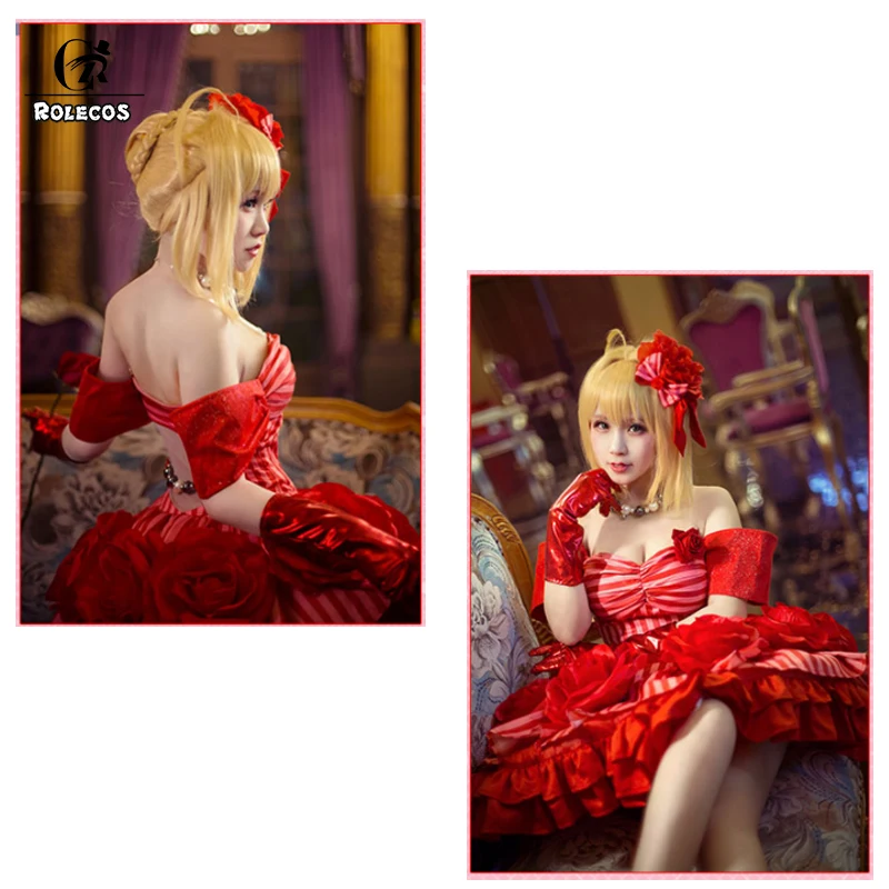 Костюм для косплея ROLECOS Game FGO костюм красного сабеля Нерон Клавдий сексуальное