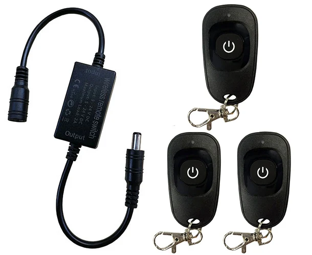 Wireless remote control switch 433mhz relay RF 5V 12V 24V DC power Adapter connector plug Controller receiver transmitter | Обустройство
