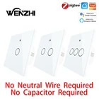 Настенный белый сенсорный светильник ель света ZigBee EU, не требует нейтрального конденсатора, работает с Alexa Google Home на 1, 2, 3 клавиши