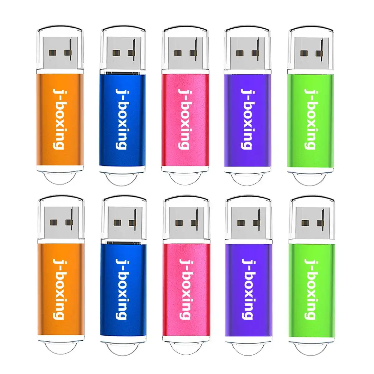 

J-boxing 10PCS USB Flash Drive 512MB 256MB 128MB 64MB Small Capacity Memory Stick Jump Drive Pen Drives for Desktop Multi-colors