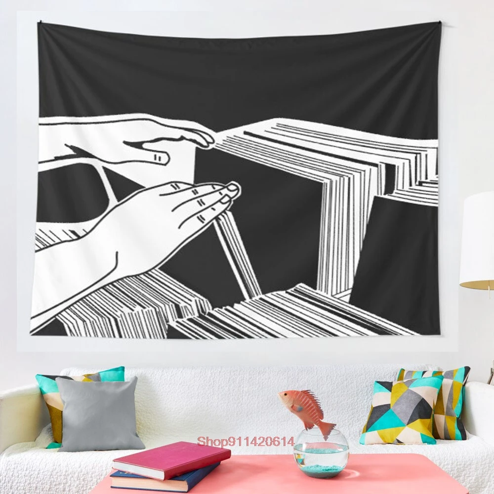 

Crate Digger vinyl records tapestry Wall Hanging Tapestries for Living Room Bedroom Decor