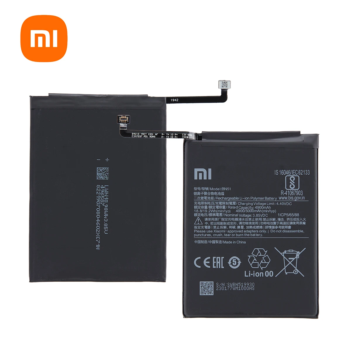 xiao mi 100 orginal bn51 5000mah battery for xiaomi redmi 8 redmi 8a redmi8 high quality phone replacement batteries free global shipping