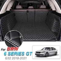 leather car trunk mat for bmw 6 series gt g32 2018 2021 cargo liner accessories interior boot
