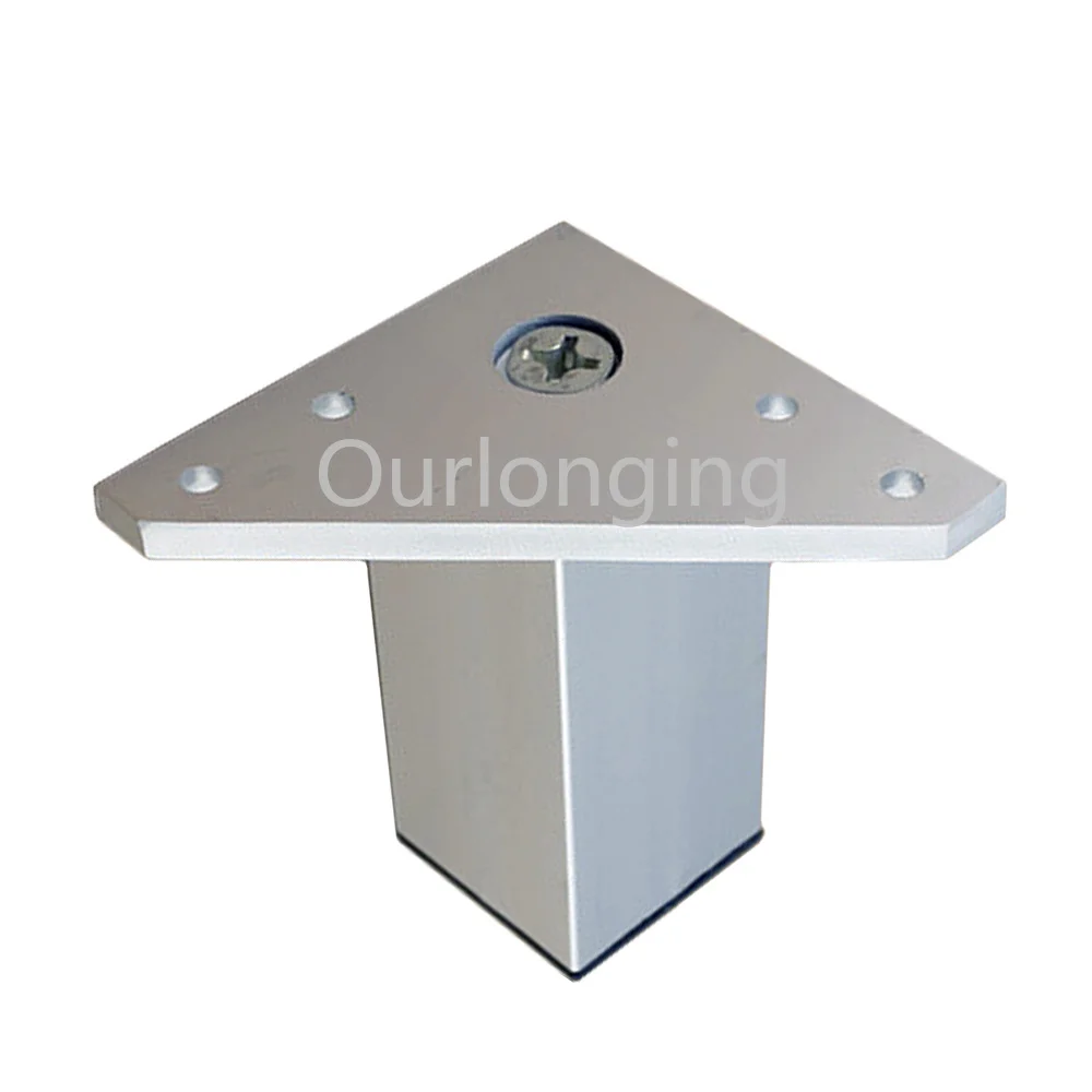 

4PCS Adjustable Triangle Base Silver Aluminum Alloy Furniture Legs Cabinet Sofa Feet