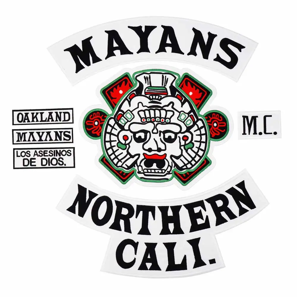 Майанс Северный Кали подложка вышитая швейная этикетка панк байкерские нашивки