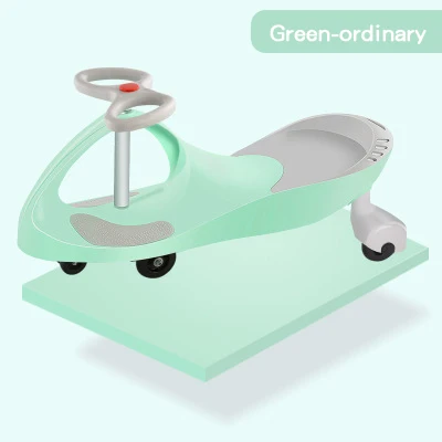 green ordinary Ruizhi для детей, крученый автомобиль, немой Круглый Универсальный От 1 до 3 лет для качания колеса, детский автомобиль для спорта на открытом воздухе, детские игрушки, подарки для мальчиков девочек, RZ1105 - Цвет: green ordinary
