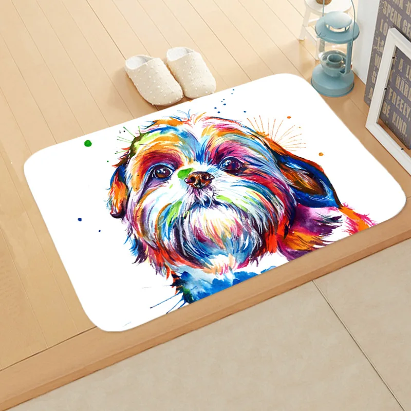 

Dog Plush Cute animals Vintage Cassette Tape Indoor Doormat Non Slip Door Floor Mats Carpet Rugs Decor Porch Doormat