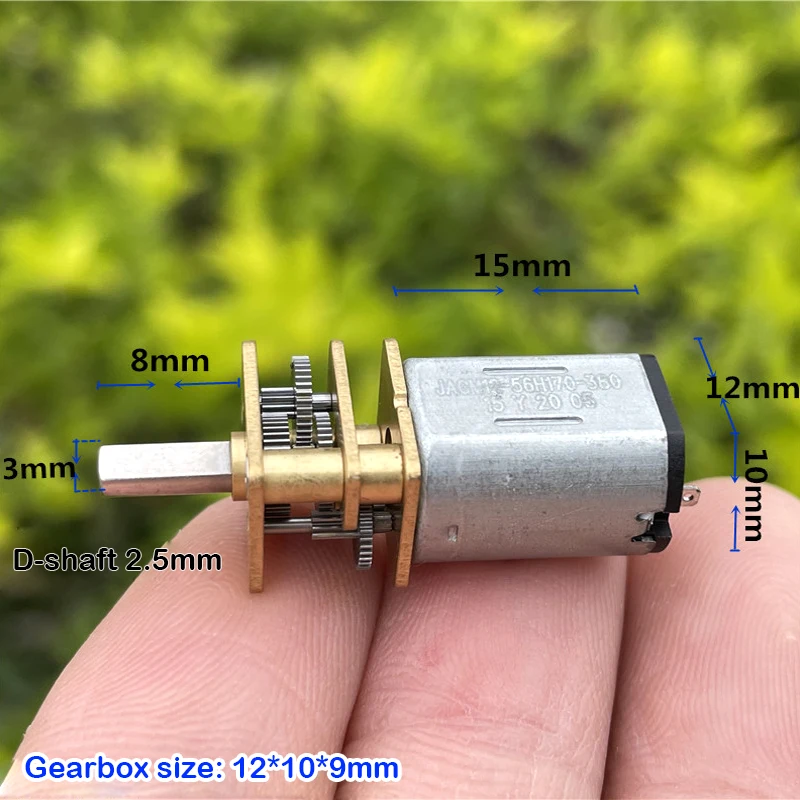 N20 полностью металлический редукторный двигатель постоянного тока 3 в 7 5 6