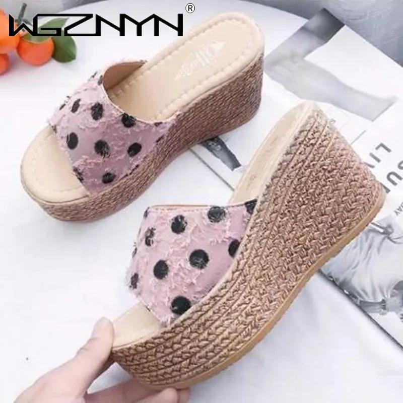 

Fashion Platform Wedges Shoes Women Slippers Women Luxury Open Peep Toes Summer Shoes Black Slippers Women Slides Wedge Sandals