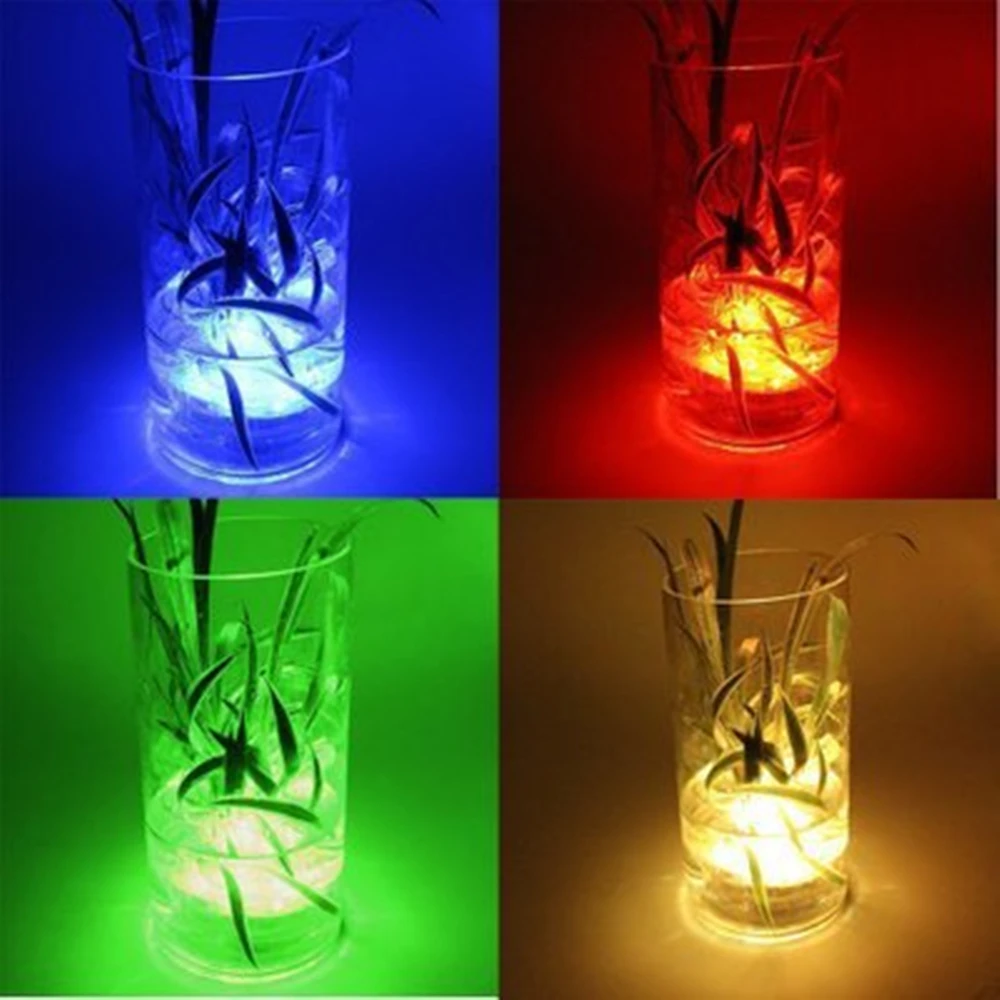 10 светодиодный Дистанционное управление RGB погружной светильник Батарея