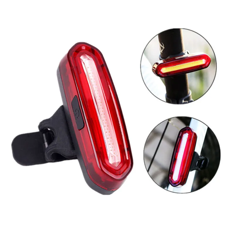 Bike Bicycle Lamp Rechargeable LED USB COB Mountain Bike Tail Light Taillight MTB Safety Warning Bicycle Rear Light 2021
