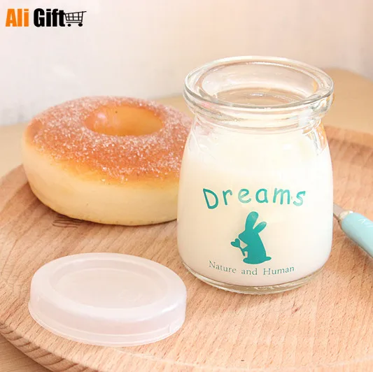 Прозрачная мультяшная выпекающая бутылка для пудинга стеклянная чашка молока