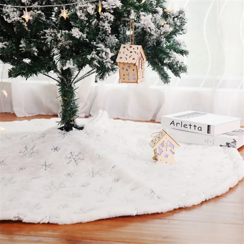 Серебряные блестки вышитая Снежинка елка юбка Рождественская Рождественское