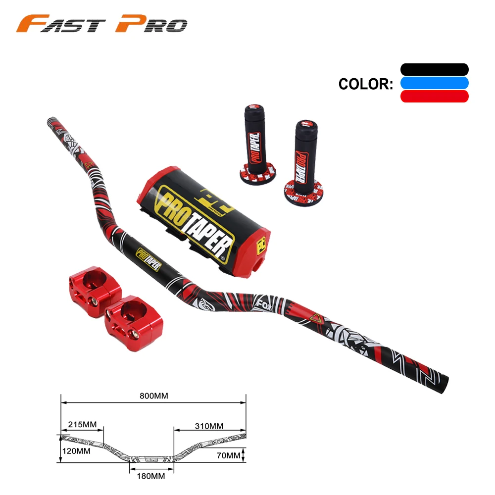 Мотоцикл 28 мм 1-1/" Fat Bar руль Грипсы колодки для KTM HONDA KAWASAKI SUZUKI YAMAHA CRF Protaper Pro Dirt Bike Motorcross