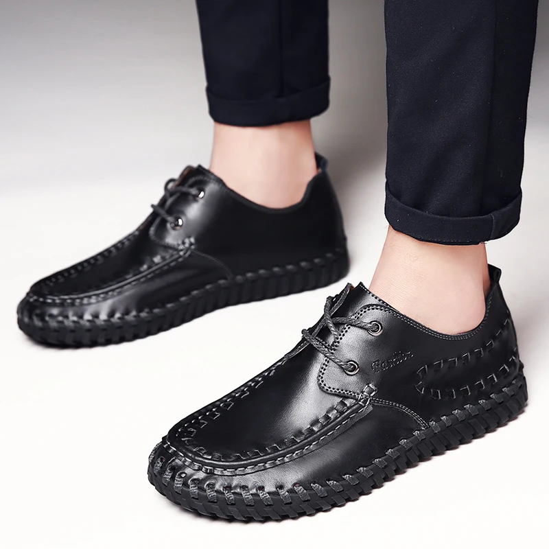 

New Spring and Autumn Casual Fashion Handmade No Rubber Shoes Zapatillas De Deporte Man Hiking Sneakers *