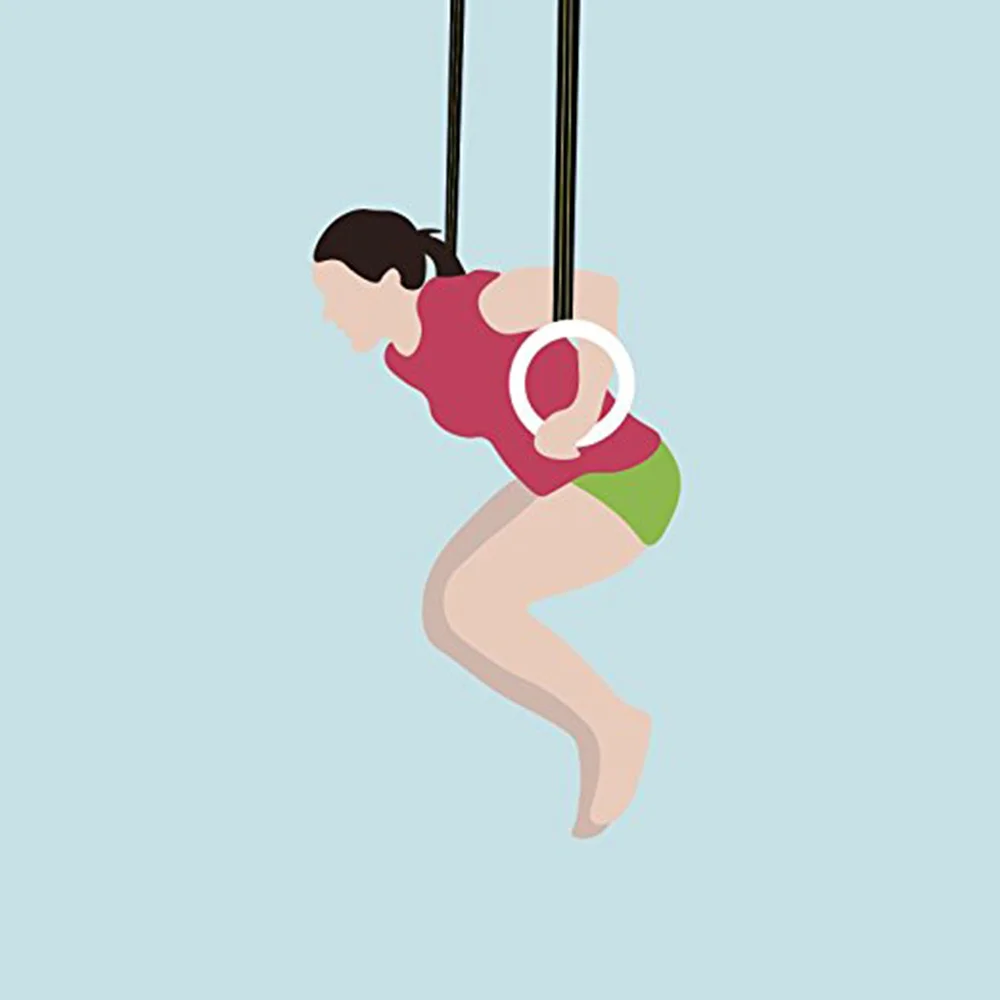 

A Pair of Gymnastic Rings Wooden Fitness Rings with Adjustable Straps for Full Body Strength and Muscular Bodyweight Training Cr