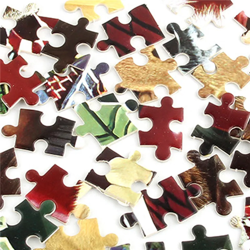 1000 шт рождественские Пазлы вечерние для детей милые щенки Санта Клауса картонные