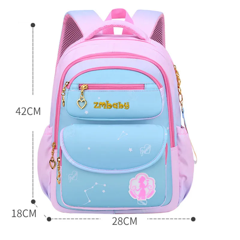 Fengdong elementary school bags for girls cute pink blue book bag student orthopedic backpack waterproof schoolbag dropshipping