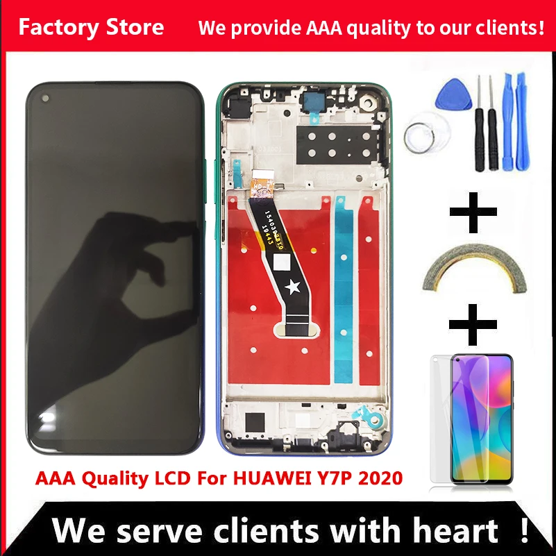 ЖК-дисплей для HUAWEI Y7p 6 39 2020 дюймов качество AAA сенсорный экран с рамкой дигитайзер