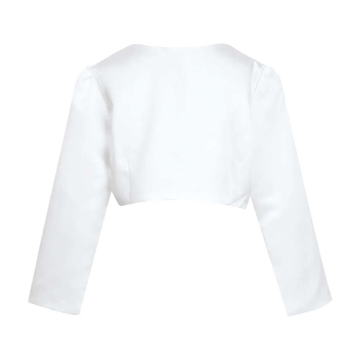 Girls Jacket Kids Long Sleeves Bolero Jacket Shrug Short Cardigan Sweater Pageant Wedding Party Flower Girl Dresses Cover Up