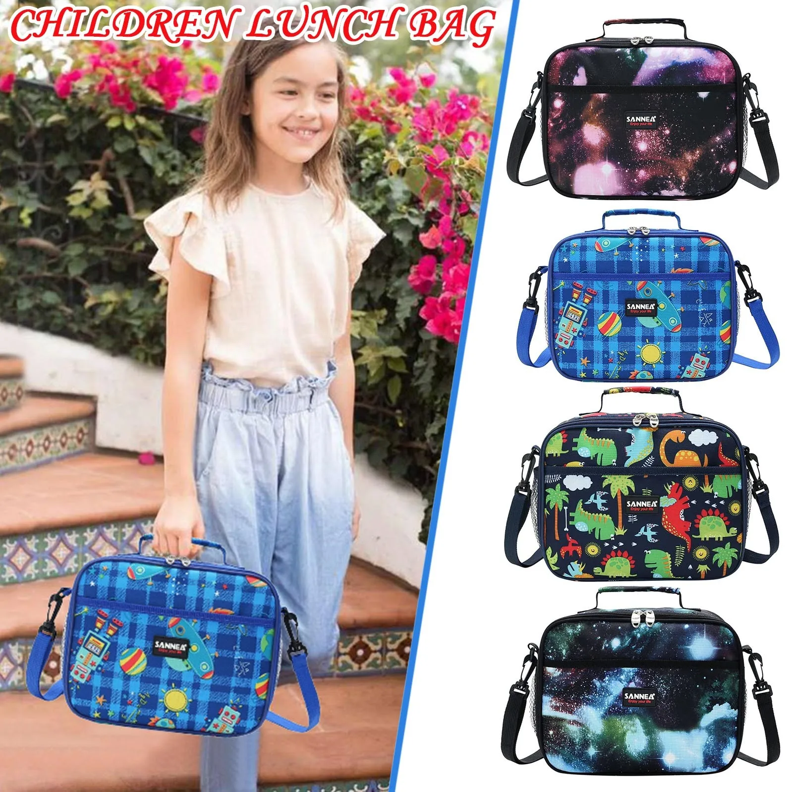 

Insulation Bag Children's Lunch Bag Portable Cartoon Fresh-Keeping Meal Bag Cooler Lunch Box Portable Bag