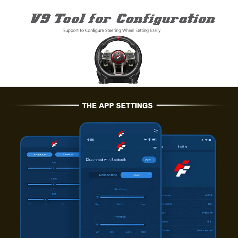 900° racing game steering wheel computer learning car simulation PC/PS3/PS4/Xboxone/Switch 900 degrees L50 | Электроника