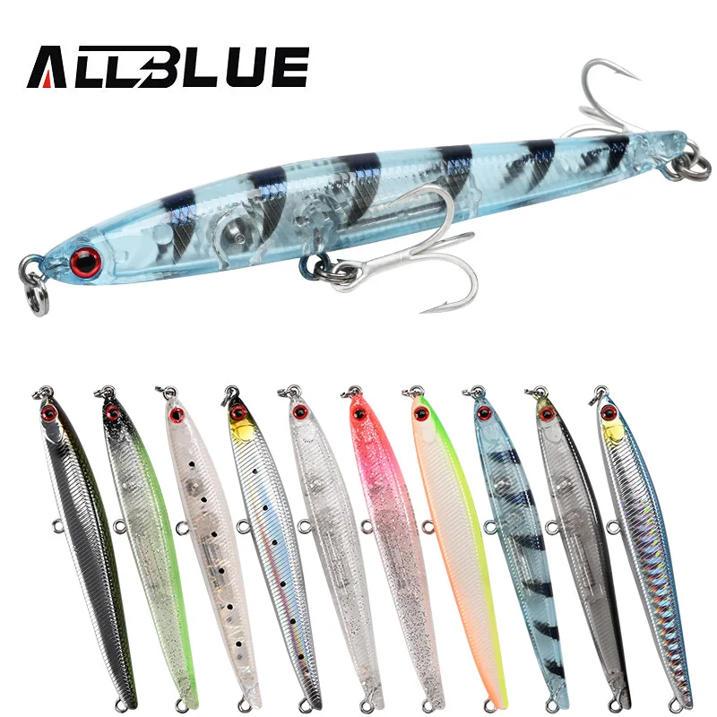 ALLBLUE SPEAR 90 приманка для рыбной ловли-палочка мм/9 г Тонущий Карандаш Longcast Shad 3D Eyes