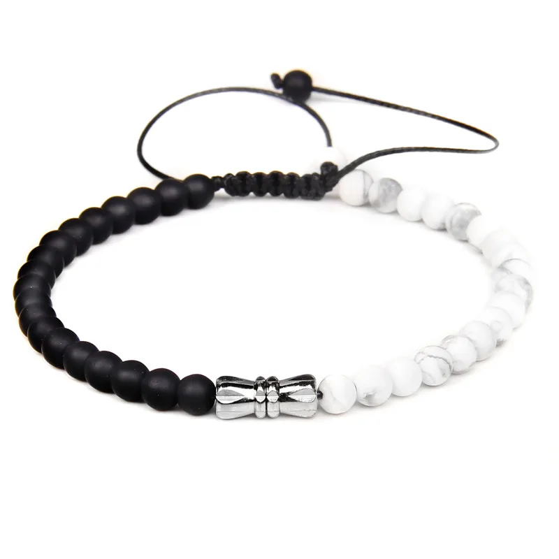 

4mm Stone Beads Adjustable Bracelet for Women Men Natural Tiger Eye Turquoises Beads Bracelets Yoga Energy Bracelet Jewelry Gift