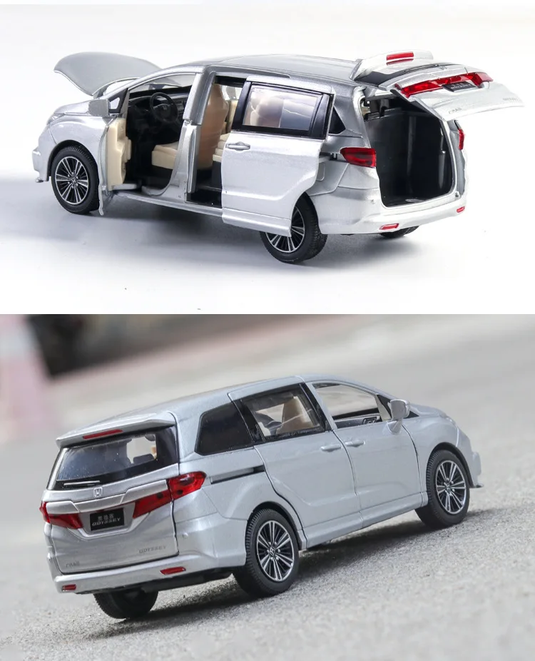 Модель автомобиля из 1:32 сплава, игрушки, моделирование автомобиля, Одиссея, двери автомобиля, открытый, оттягивающийся, звуковой светильник, автомобиль, детские игрушки, машинки, подарок на день рождения для мальчика