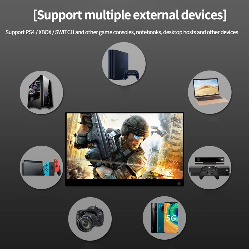 Verkauf 15,6 Zoll USB-C Touch-Bildschirm LED-Monitor Für PS4 Für X Box Nintend Schalter 1080P IPS Monitor Für Raspberry Pi Huawei M Acbook