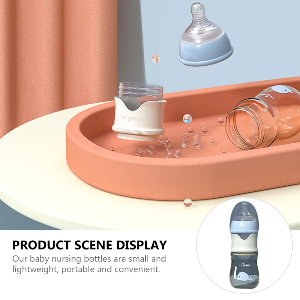 

Baby Glass Bottle Practical Baby Feeding Bottle Detachable Nursing Bottle