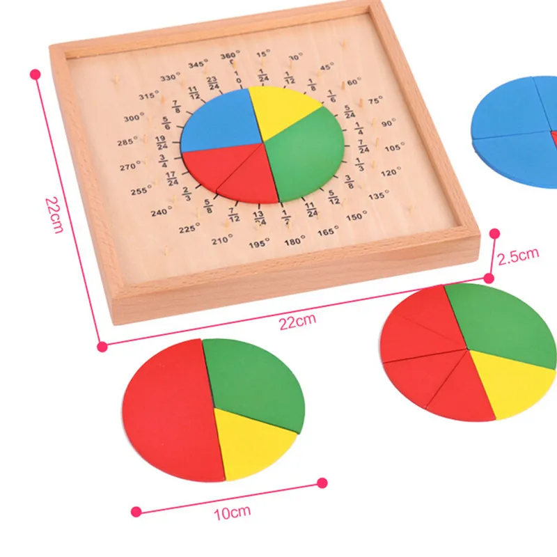 

Round Fraction Early Educational Math Toys For Children Wooden Montessori Education Math Toys Fractions Toys For Kids Gifts New