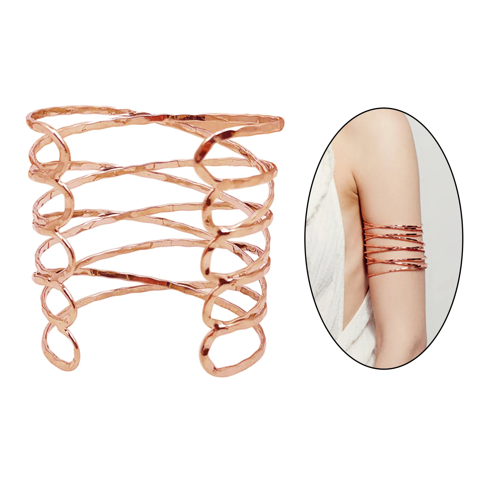 Модный браслет на плечо с открытой декоративной регулируемой манжетой для женщин на день рождения, выпускной, Рождество, годовщину.