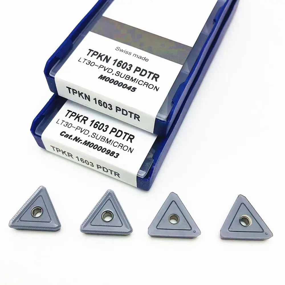 10PCS TPKR1603 TPKN1603 PDTR LT30 Carbide PVD coated CNC external turning tool TPKR 1603 machining stainless steel TPKN | Инструменты