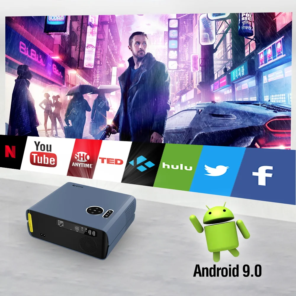 Домашний проектор Beamer Full Hd 1080 P Android Bluetooth Wifi 800DAB Бесплатная доставка светодиодный