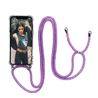 strap cord case for xiaomi redmi note 10s 10 9 9s 9a 9c 8 8t 8a 7 7a 6 5 poco x3 nfc pro necklace lanyard transparent soft cover