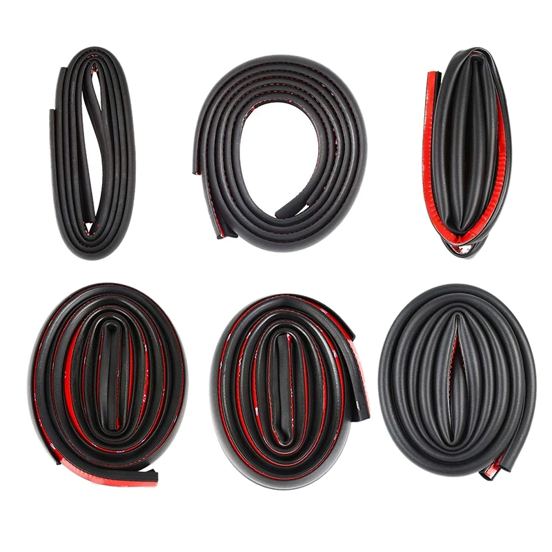 

Door Seal Kit Soundproof Strip Weather Stripping Wind Noise Reduction Kit Weather Draft Seal Strip for Tesla Model 3 Front&Rear