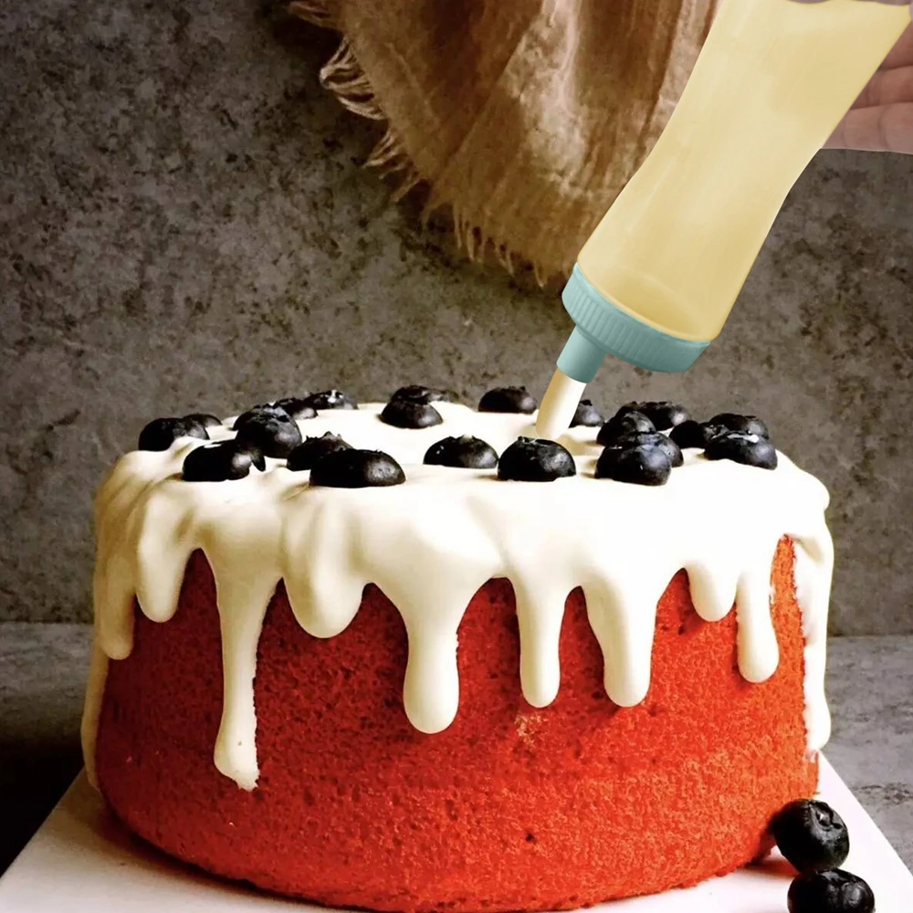 EHZ Baking Pen Squeeze Sauce Bottle Wide Mouth Food Grade Material Honey Salad Milk Tomato Jam Oil Large Capacity | Дом и сад