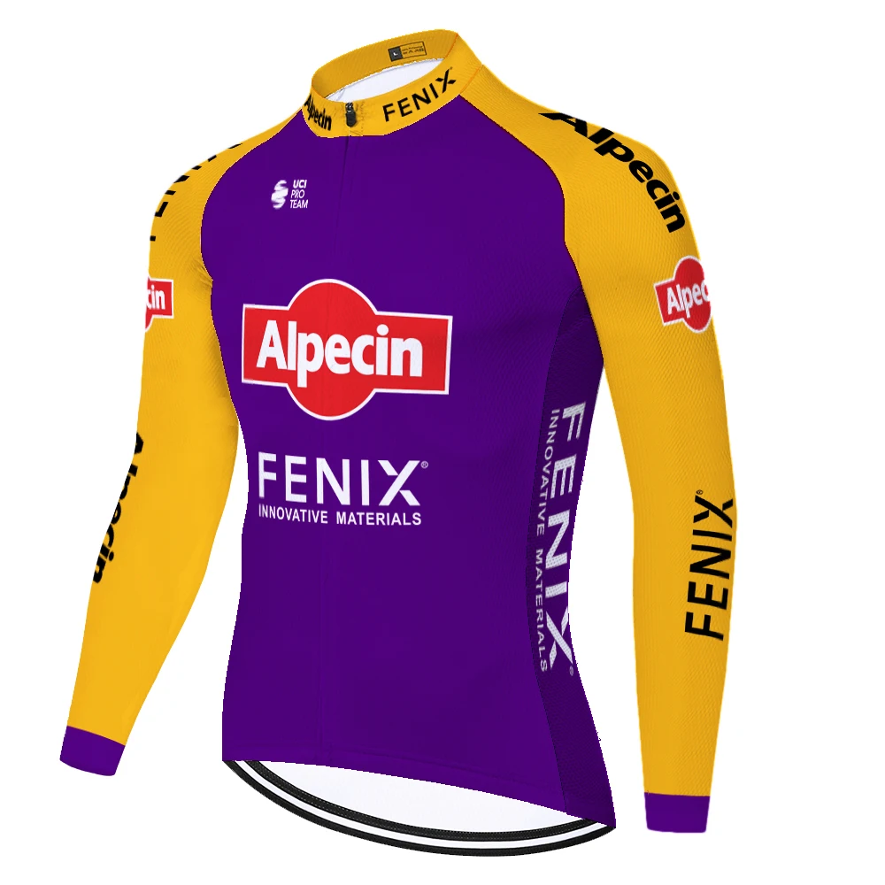2021 команда alpecin fenix Велоспорт Джерси Лето Весна с длинным рукавом велосипедная